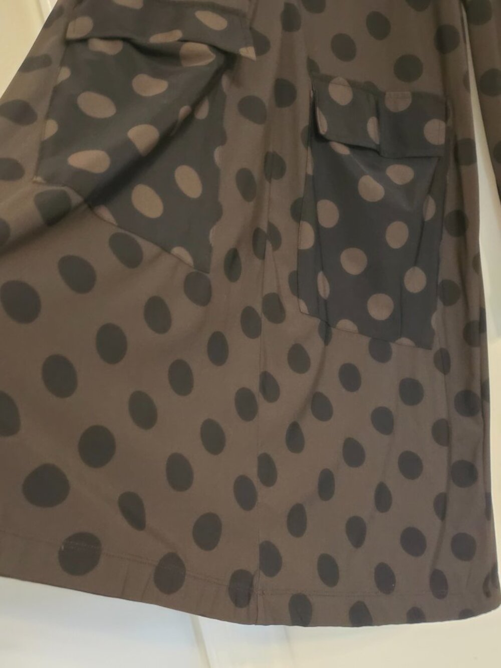 Tekbika By Alembika Dress Sz 2 Black Brown Dots Pockets Stretch Art to Wear NWOT - Picture 7 of 14